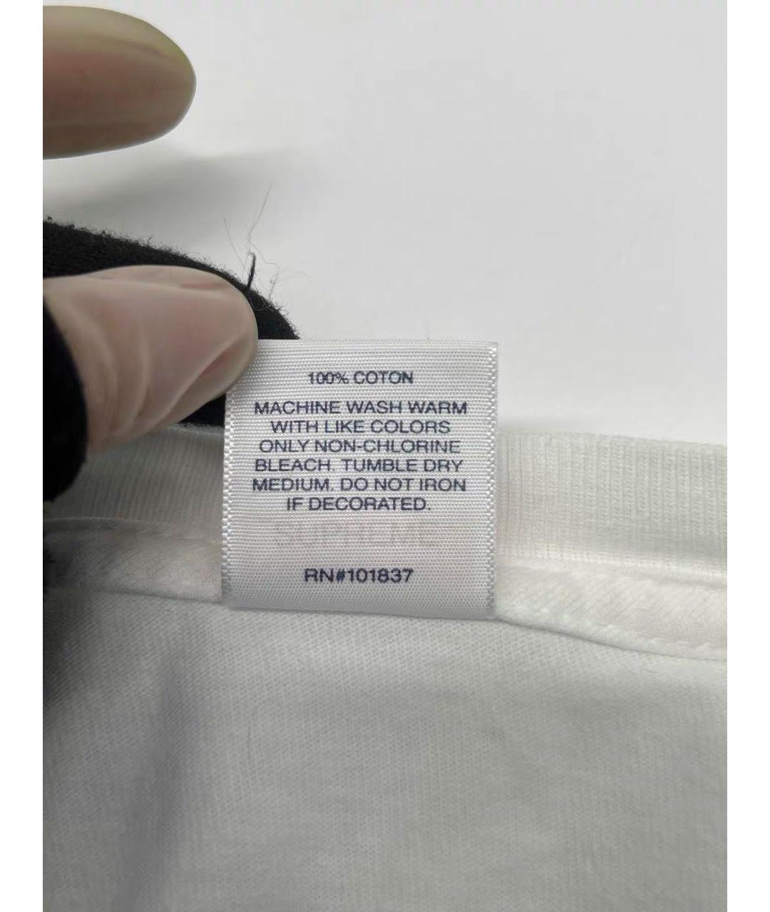 SUPREME Белая хлопковая футболка, фото 5