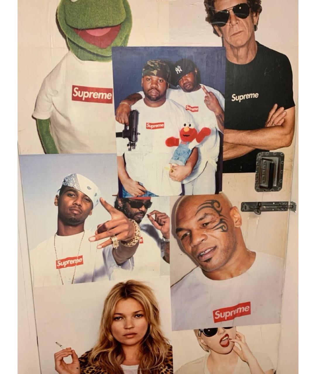 SUPREME Белая хлопковая футболка, фото 6