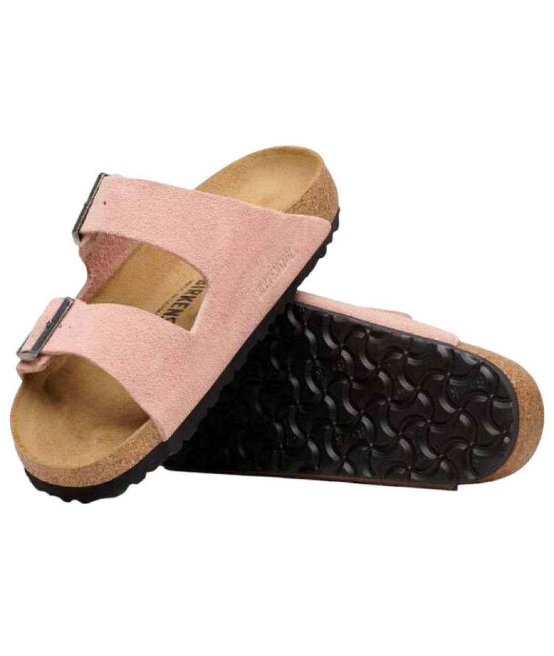 BIRKENSTOCK Розовые замшевые сандалии, фото 5