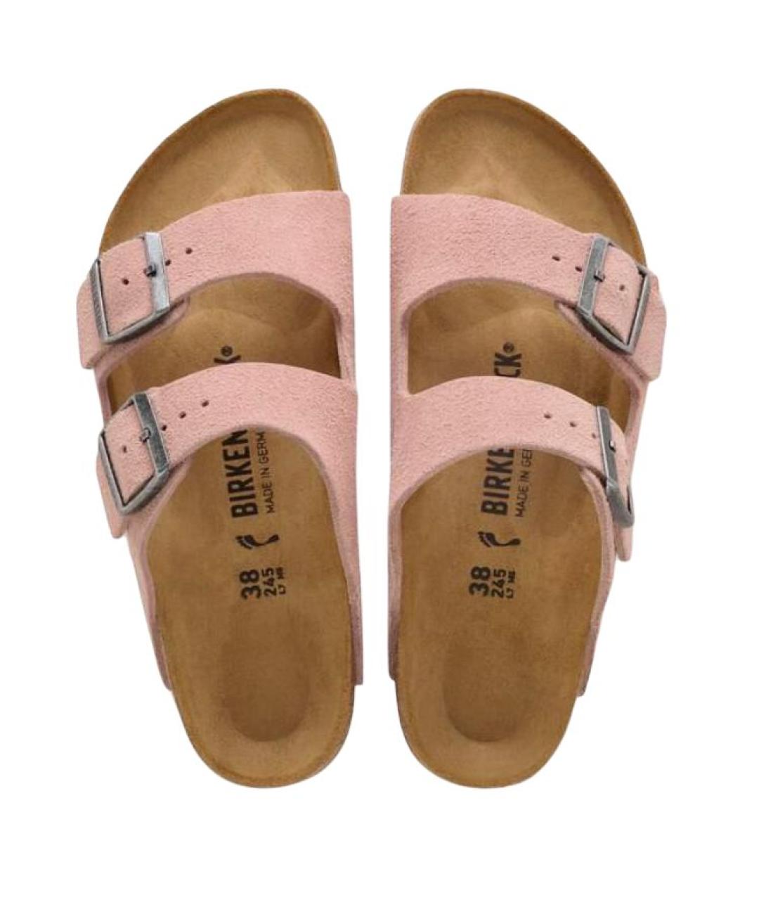 BIRKENSTOCK Розовые замшевые сандалии, фото 3