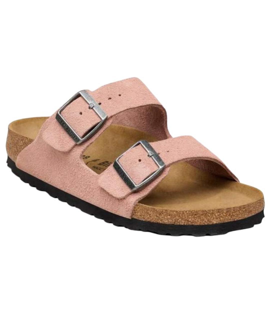 BIRKENSTOCK Розовые замшевые сандалии, фото 4