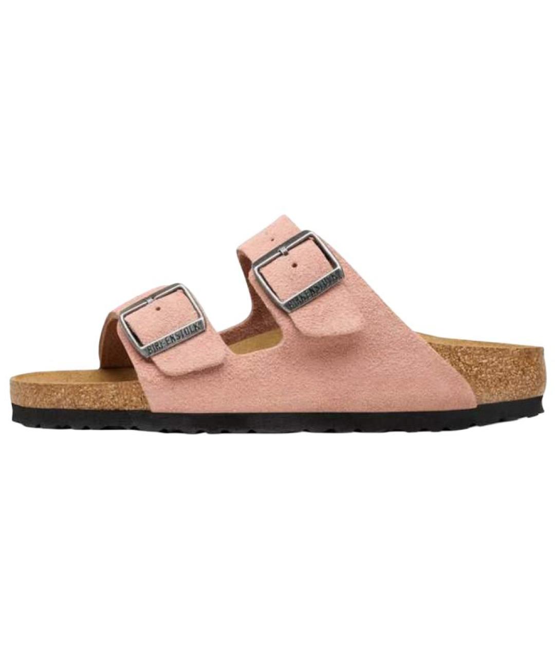 BIRKENSTOCK Розовые замшевые сандалии, фото 6