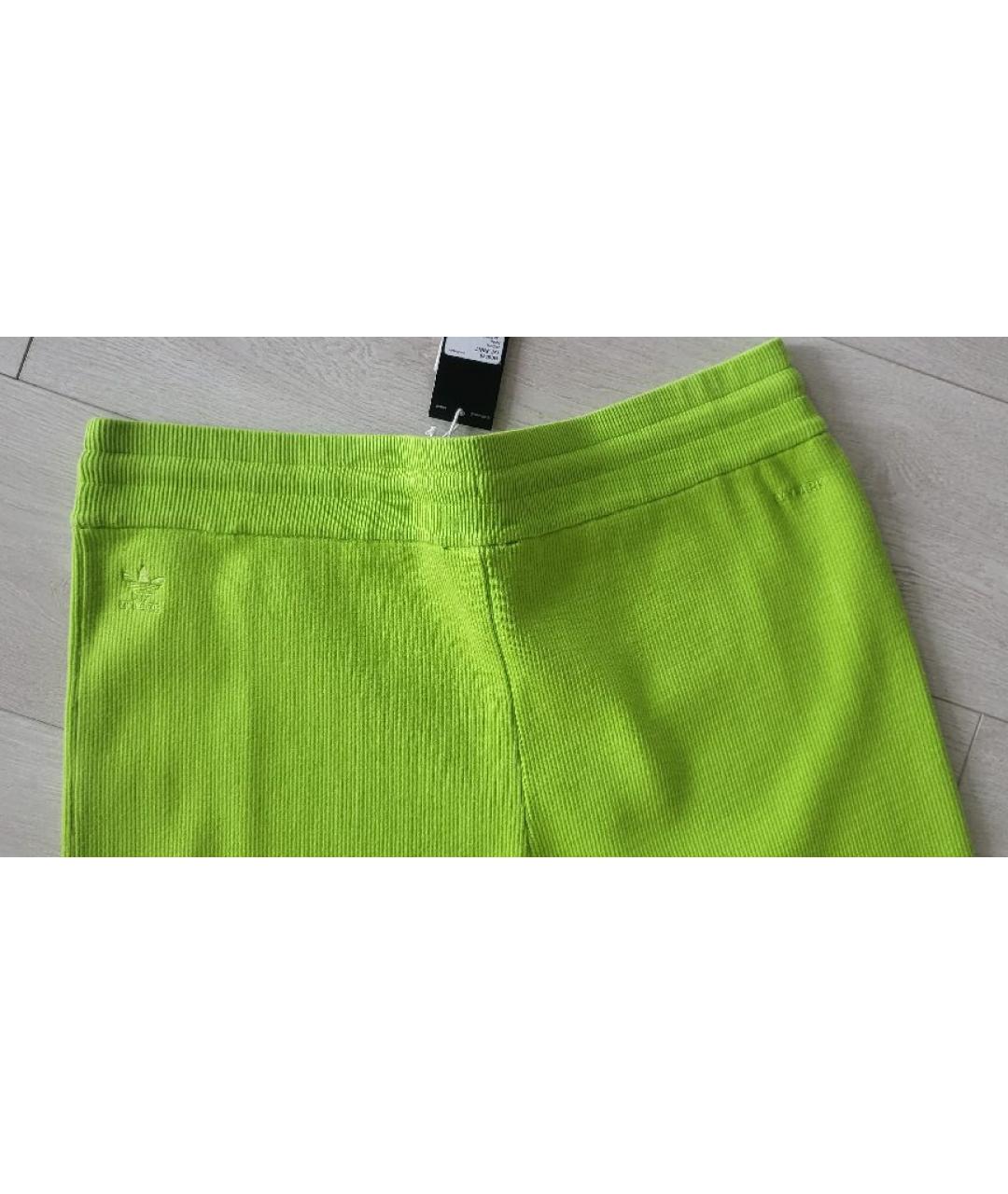 ADIDAS Зеленые вискозные спортивные брюки и шорты, фото 4