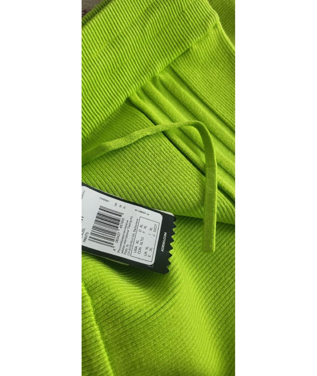 ADIDAS Зеленые вискозные спортивные брюки и шорты, фото 6