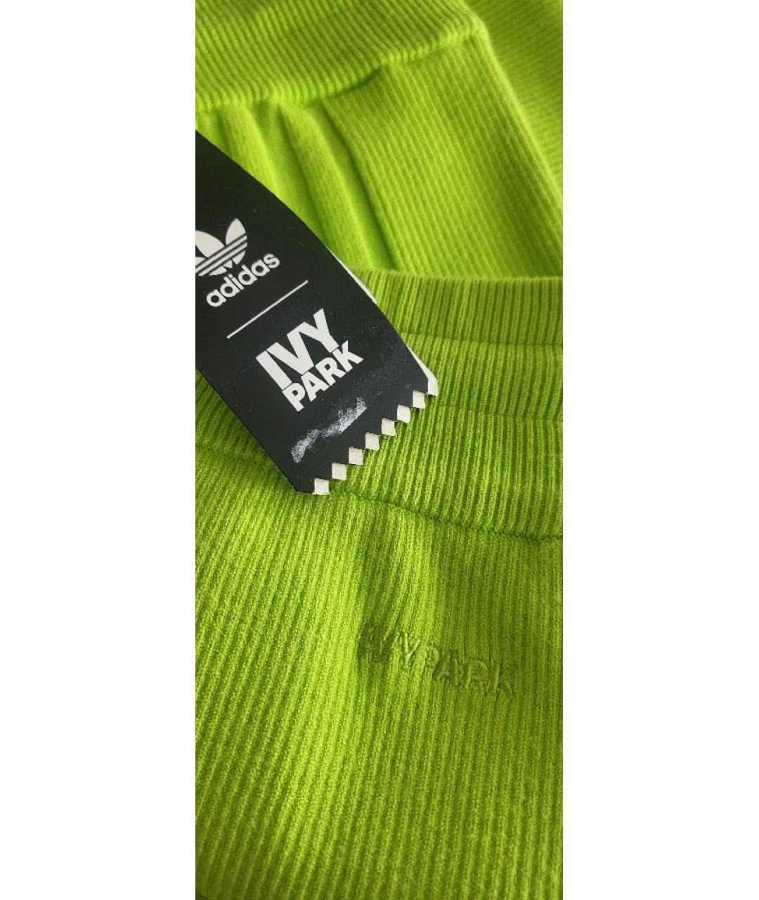 ADIDAS Зеленые вискозные спортивные брюки и шорты, фото 8