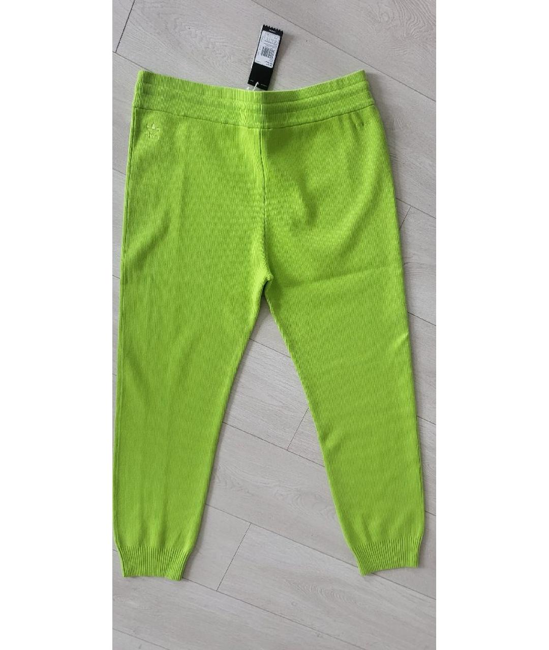 ADIDAS Зеленые вискозные спортивные брюки и шорты, фото 7