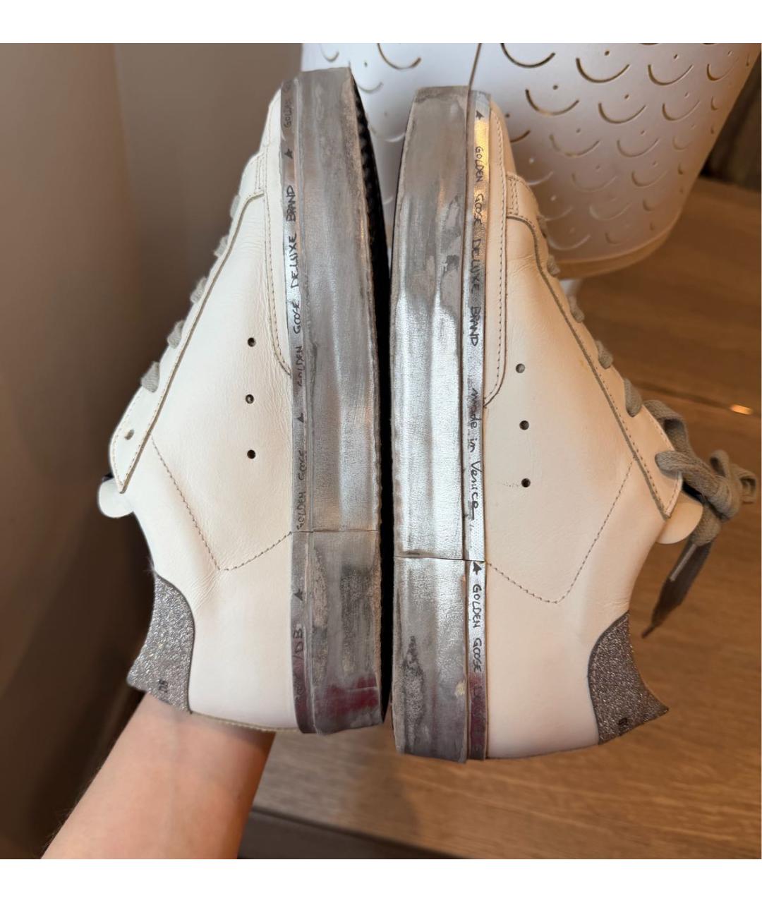 GOLDEN GOOSE DELUXE BRAND Белые кожаные кеды, фото 3