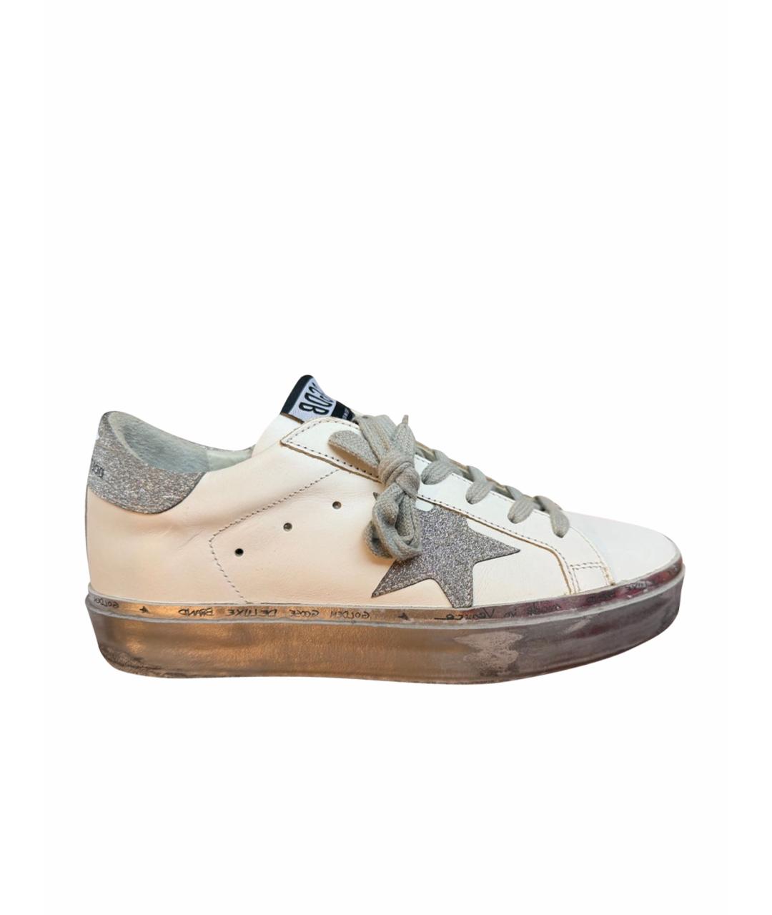 GOLDEN GOOSE DELUXE BRAND Белые кожаные кеды, фото 1
