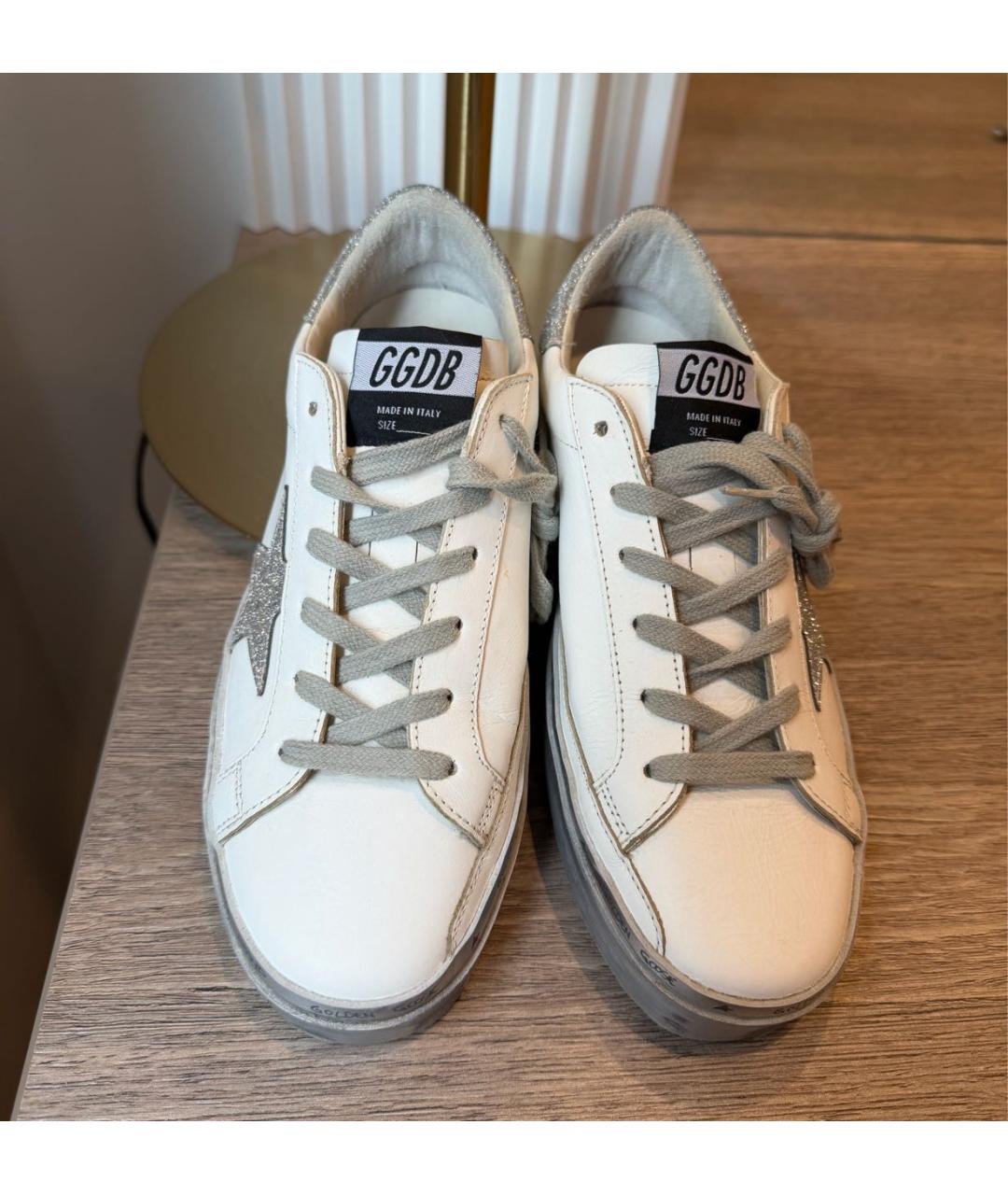 GOLDEN GOOSE DELUXE BRAND Белые кожаные кеды, фото 2