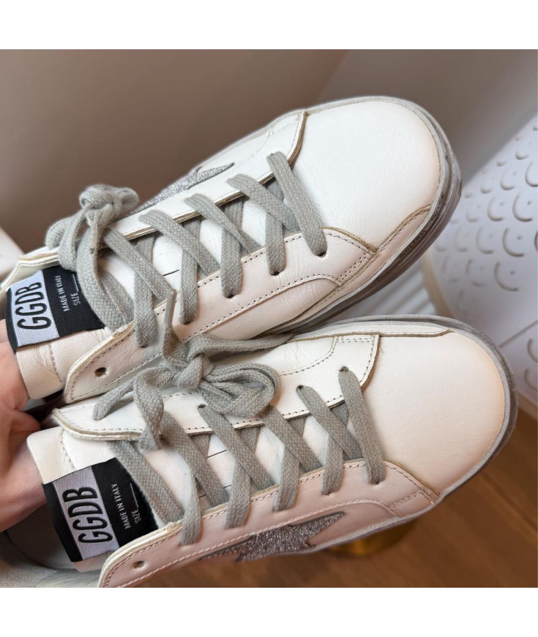 GOLDEN GOOSE DELUXE BRAND Белые кожаные кеды, фото 5