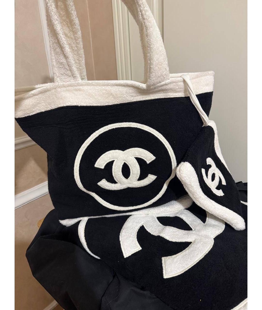 CHANEL Черная пляжная сумка, фото 2
