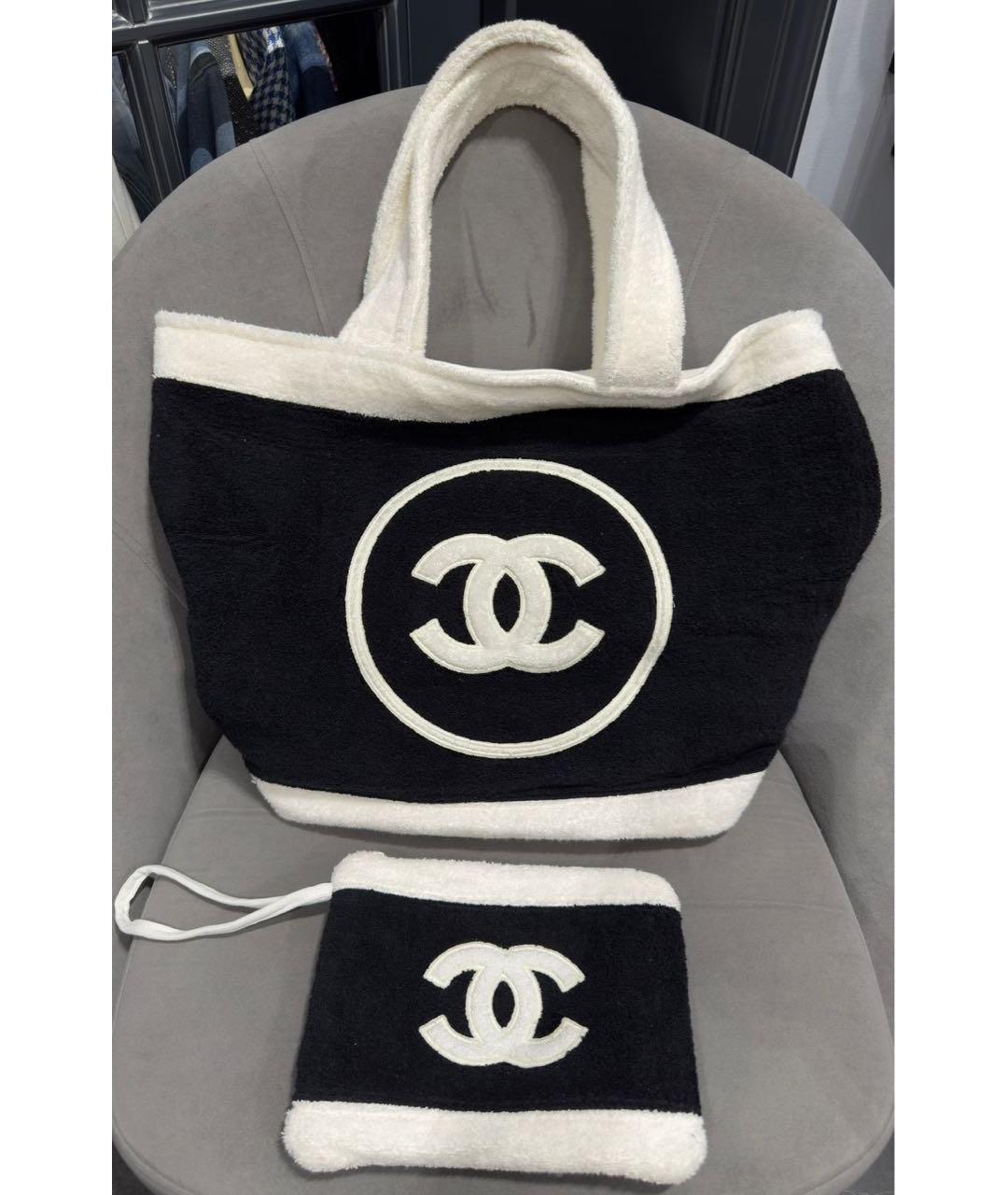 CHANEL Черная пляжная сумка, фото 6