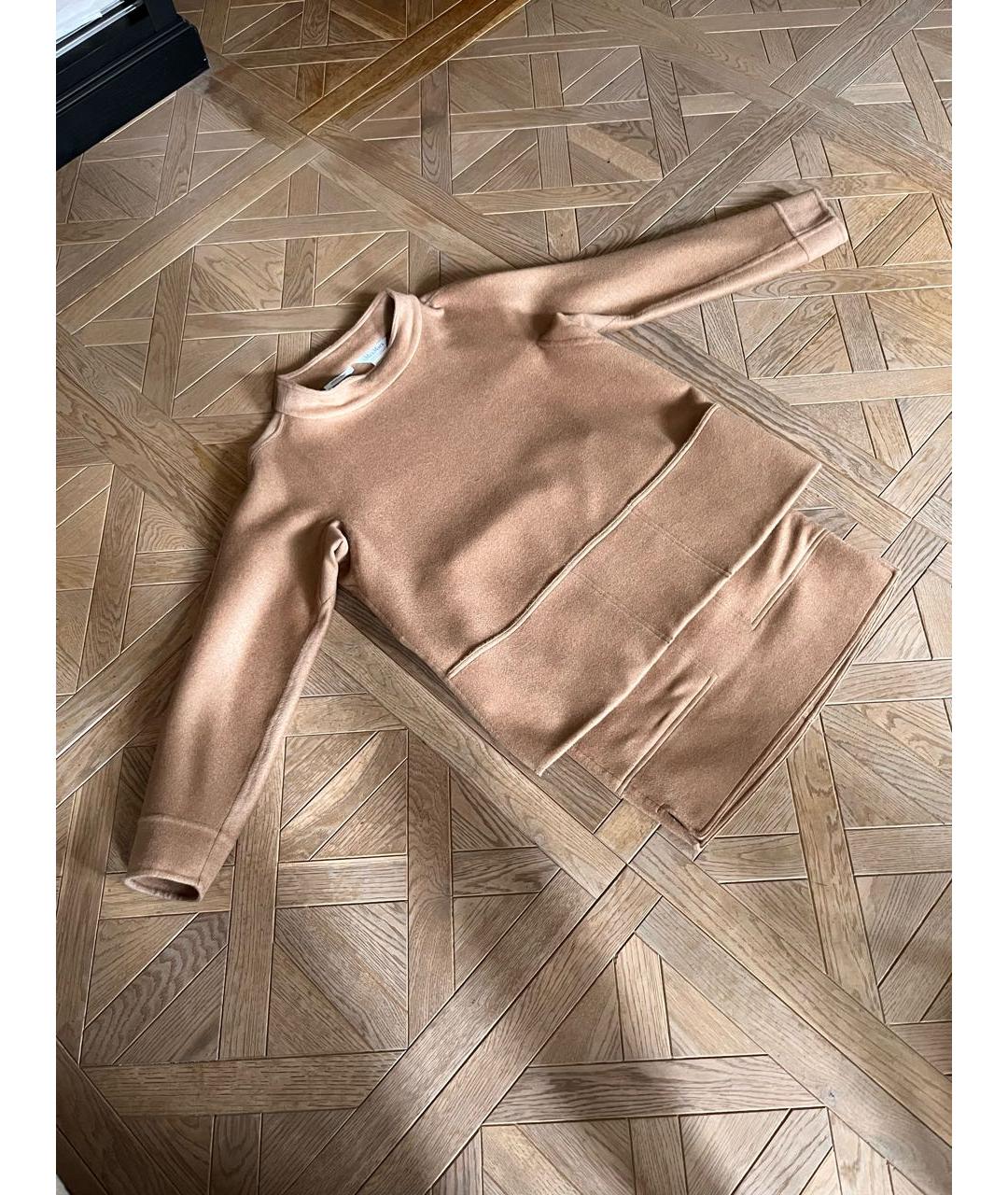 MAX MARA Бежевый кашемировый костюм с юбками, фото 3