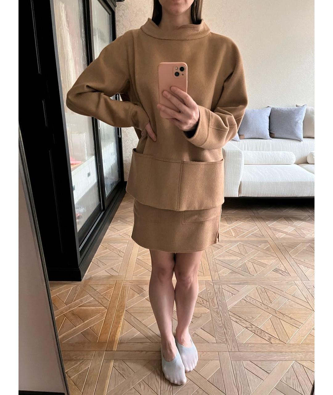 MAX MARA Бежевый кашемировый костюм с юбками, фото 6