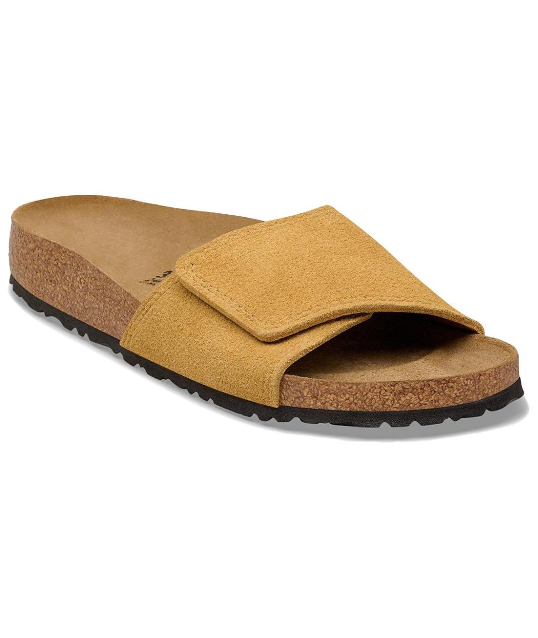 BIRKENSTOCK Коричневые замшевые шлепанцы, фото 2