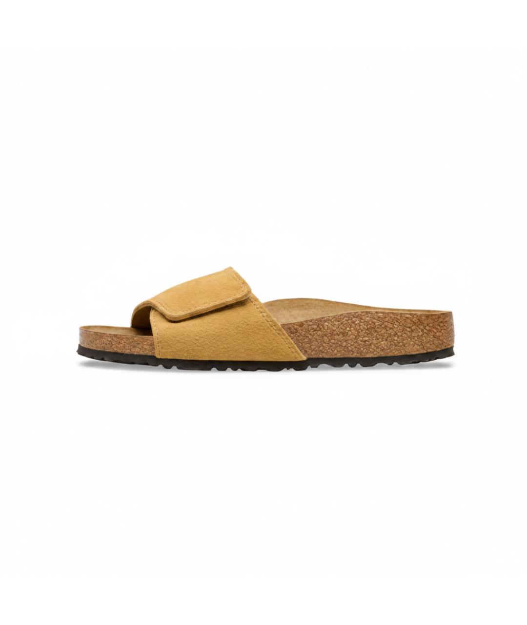 BIRKENSTOCK Коричневые замшевые шлепанцы, фото 3