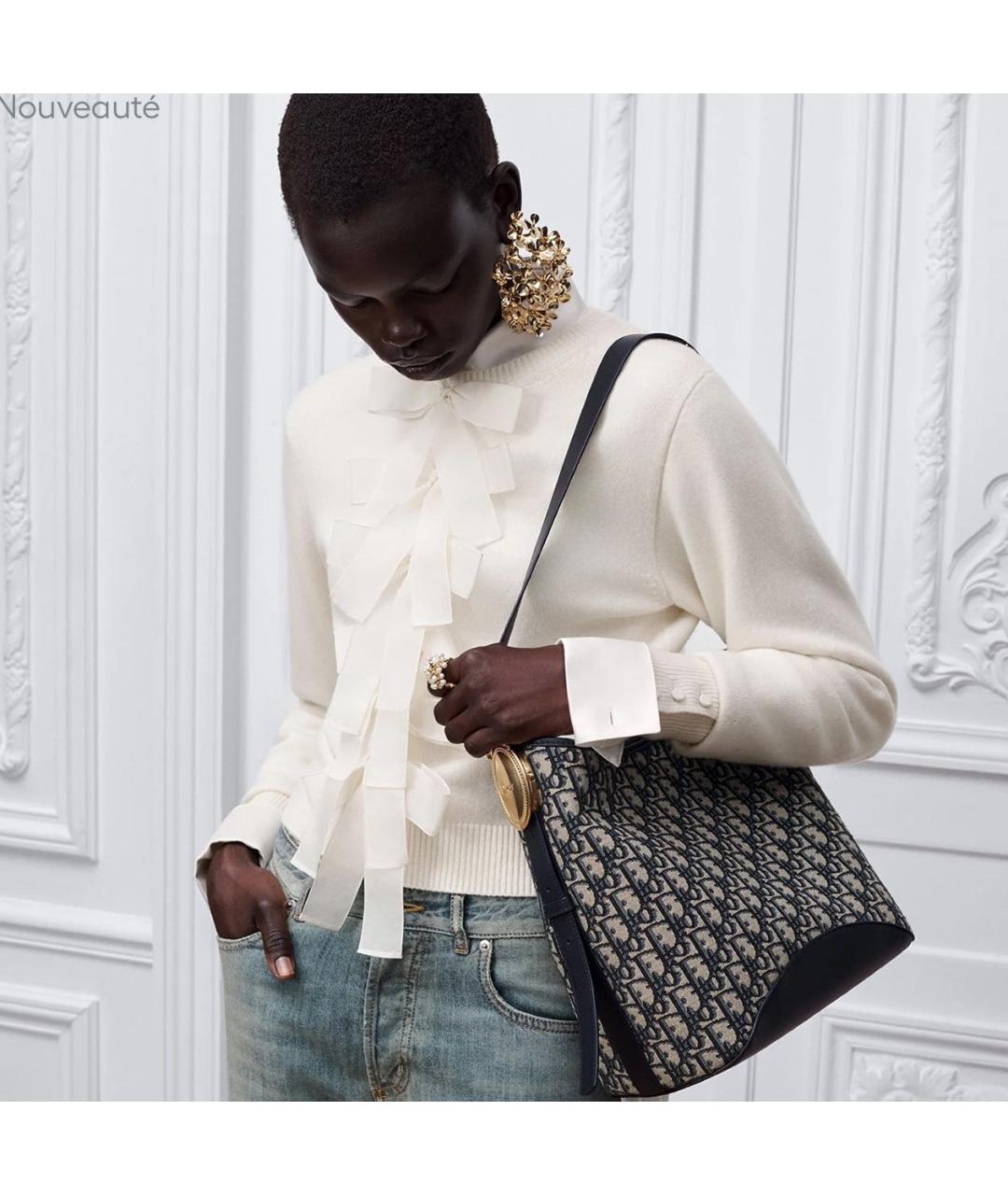 CHRISTIAN DIOR Синяя сумка тоут, фото 4