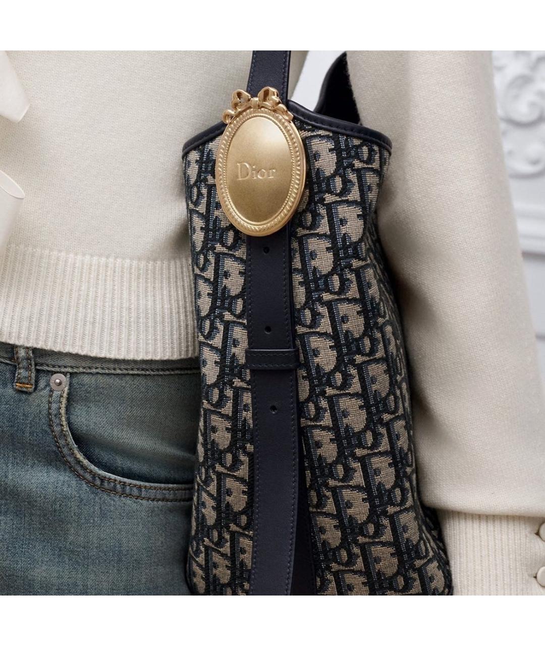 CHRISTIAN DIOR Синяя сумка тоут, фото 2