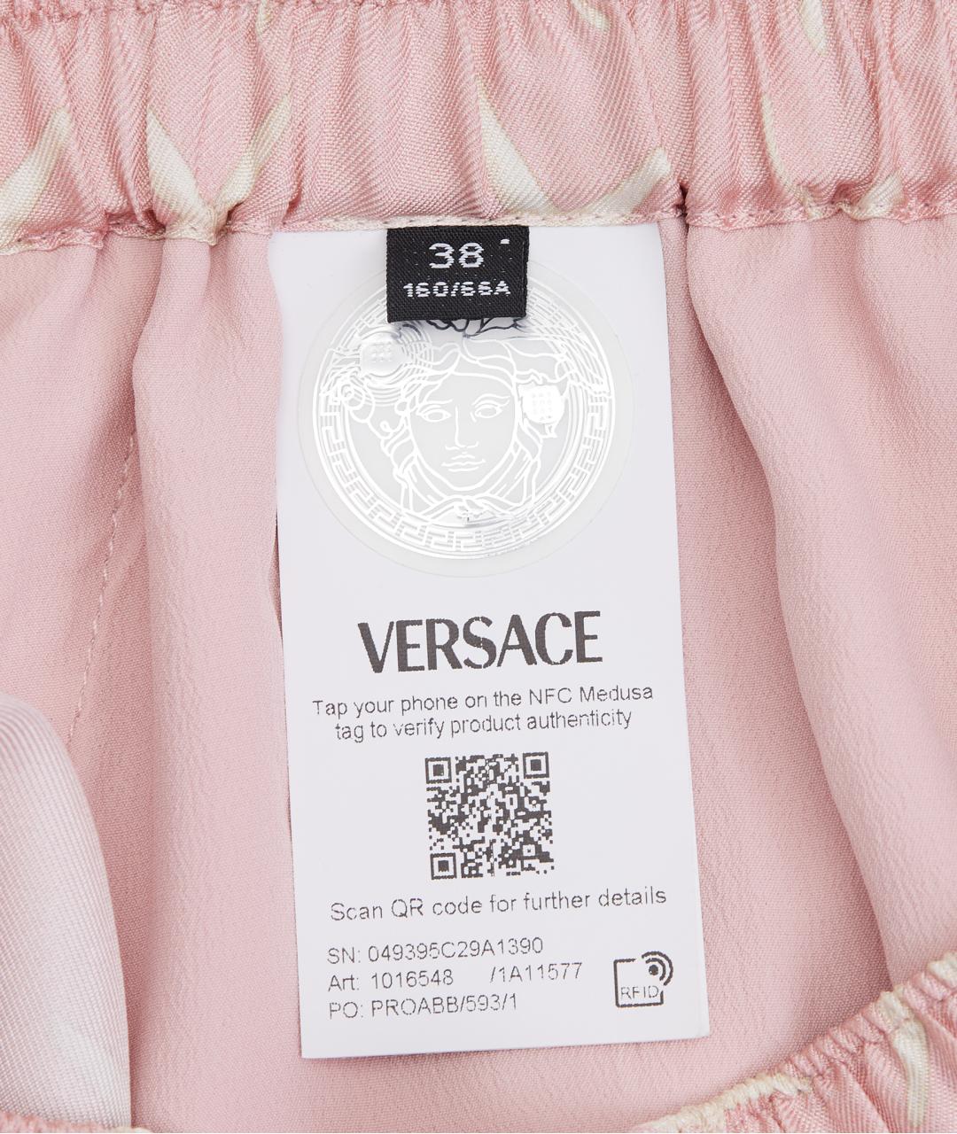VERSACE Розовые ацетатные шорты, фото 4