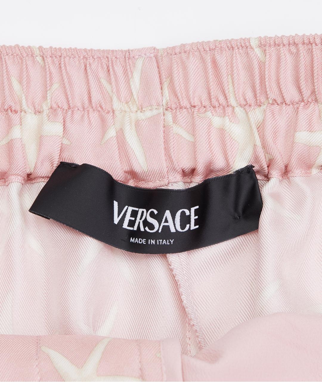 VERSACE Розовые ацетатные шорты, фото 3