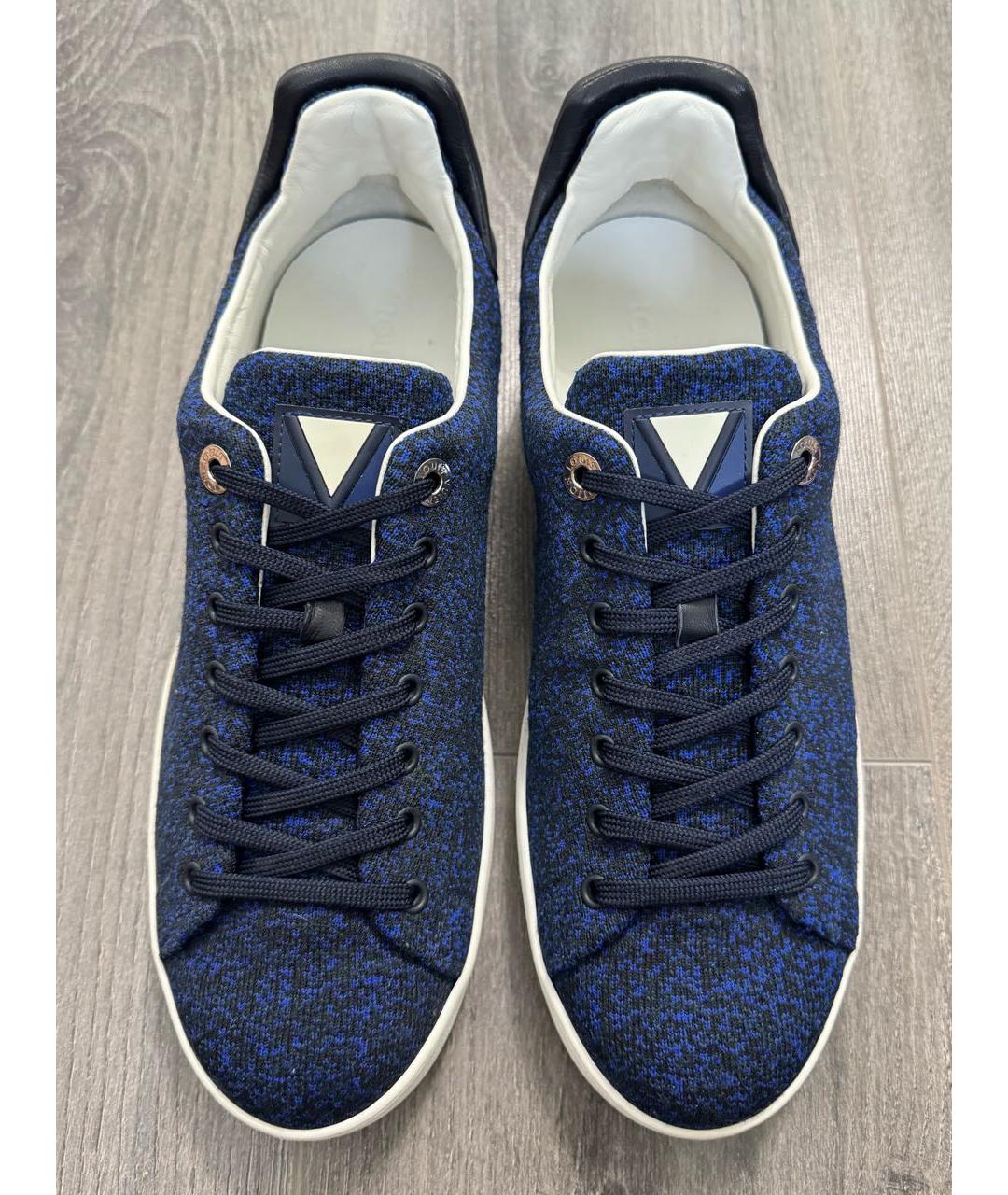 LOUIS VUITTON Темно-синие низкие кроссовки / кеды, фото 2
