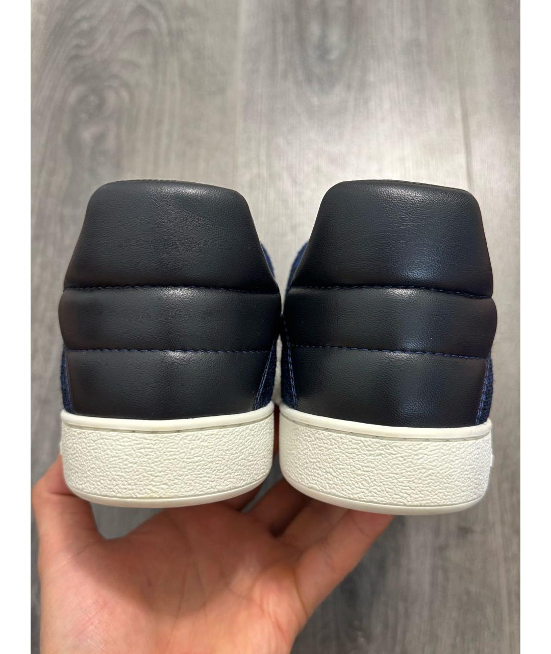 LOUIS VUITTON Темно-синие низкие кроссовки / кеды, фото 3