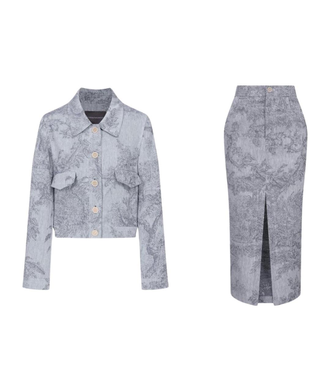 LORENA ANTONIAZZI Синий хлопковый костюм с юбками, фото 1