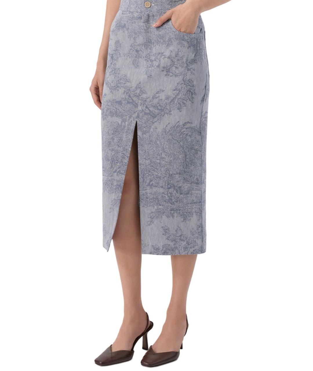 LORENA ANTONIAZZI Синий хлопковый костюм с юбками, фото 5