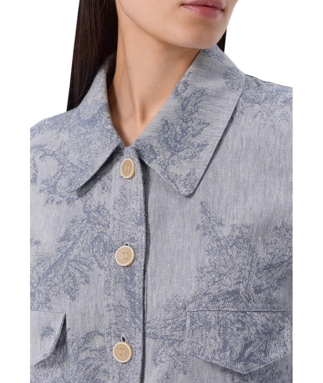 LORENA ANTONIAZZI Синий хлопковый костюм с юбками, фото 4