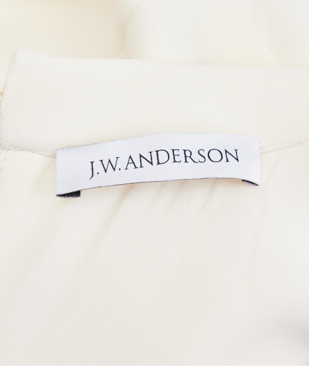 J.W.ANDERSON Белое синтетическое повседневное платье, фото 4