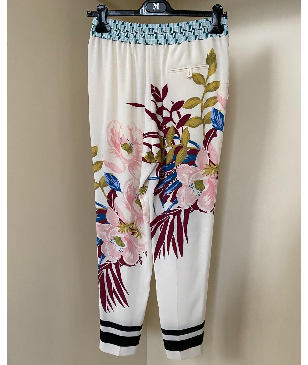 ETRO Белые шелковые прямые брюки, фото 7