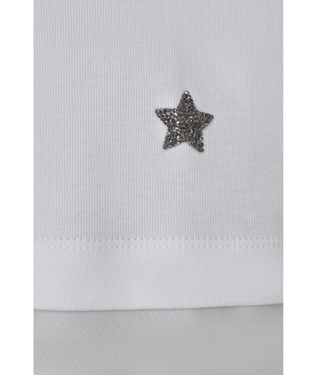 LORENA ANTONIAZZI Белая хлопко-эластановая майка, фото 4