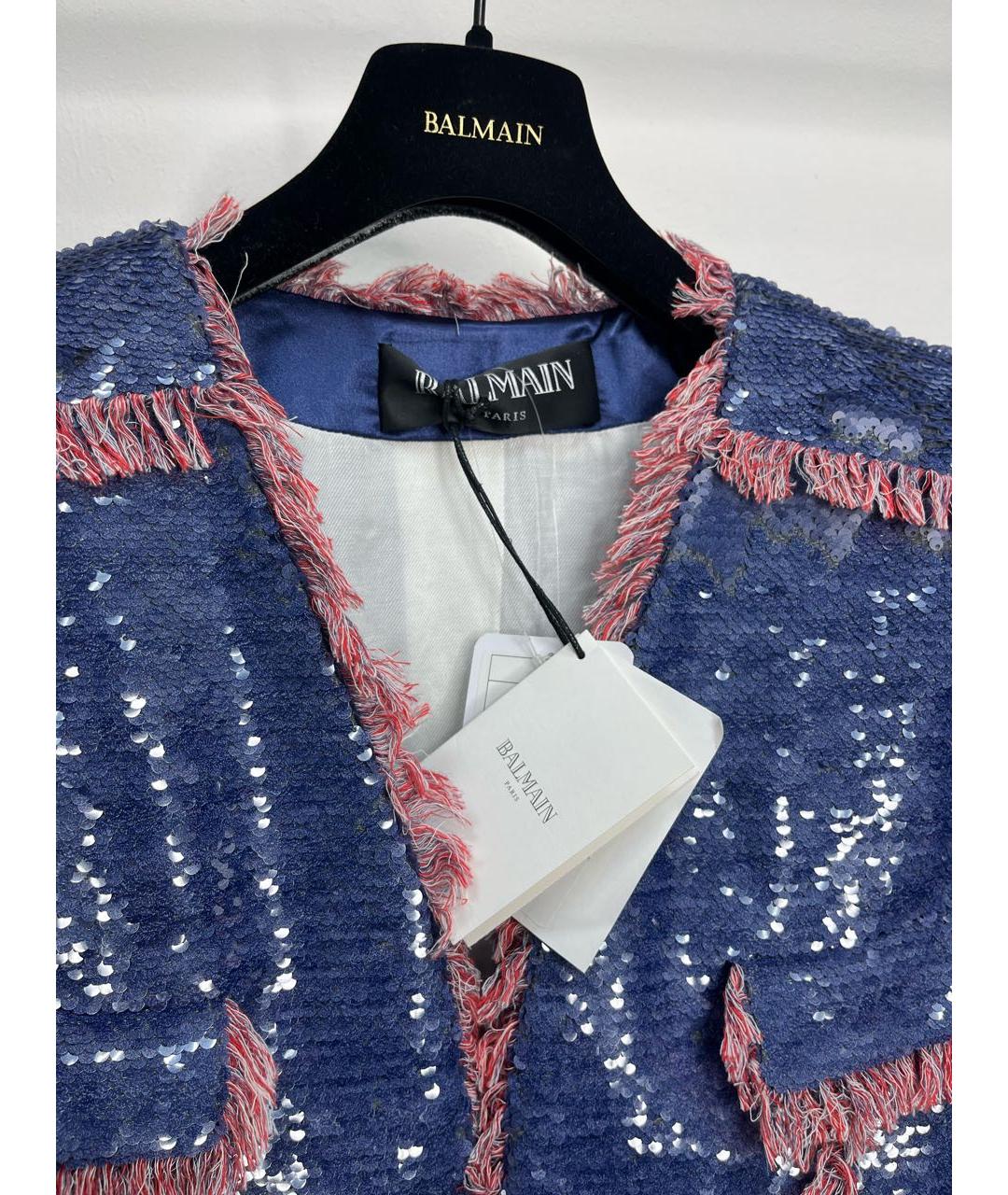 BALMAIN Синий жакет/пиджак, фото 2