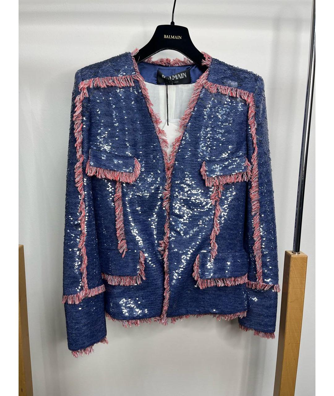 BALMAIN Синий жакет/пиджак, фото 1