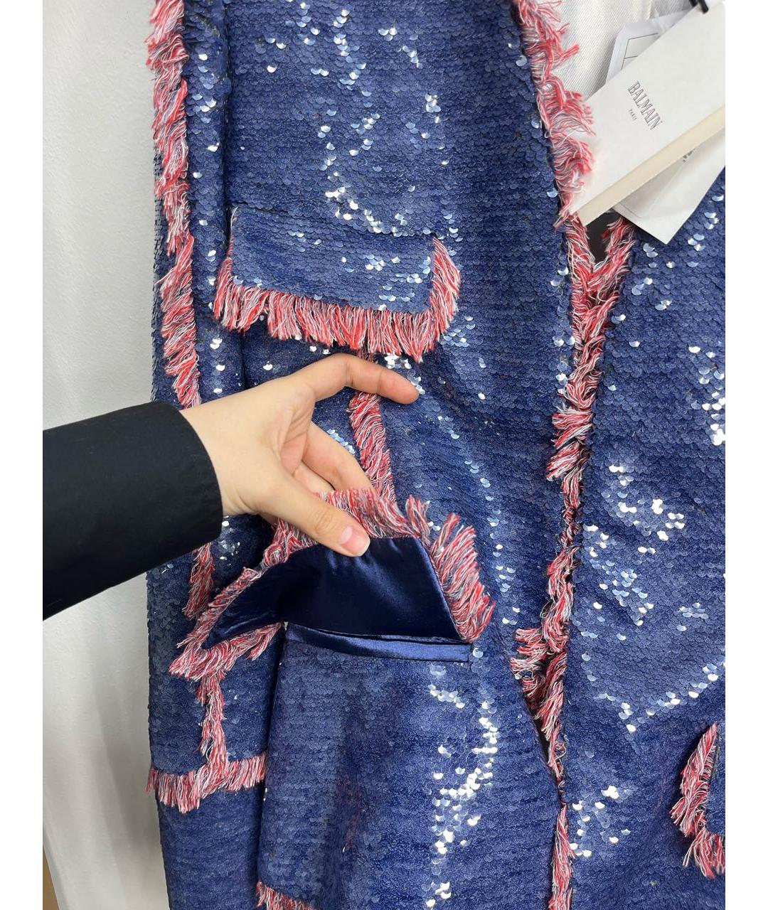BALMAIN Синий жакет/пиджак, фото 3