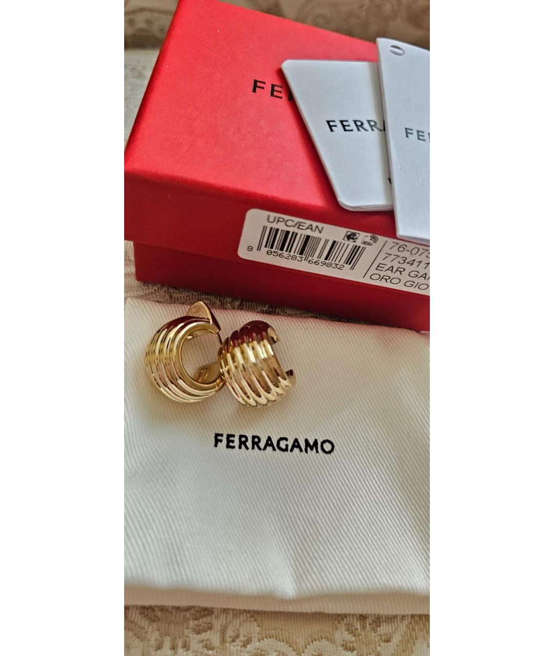FERRAGAMO Золотые серьги, фото 2