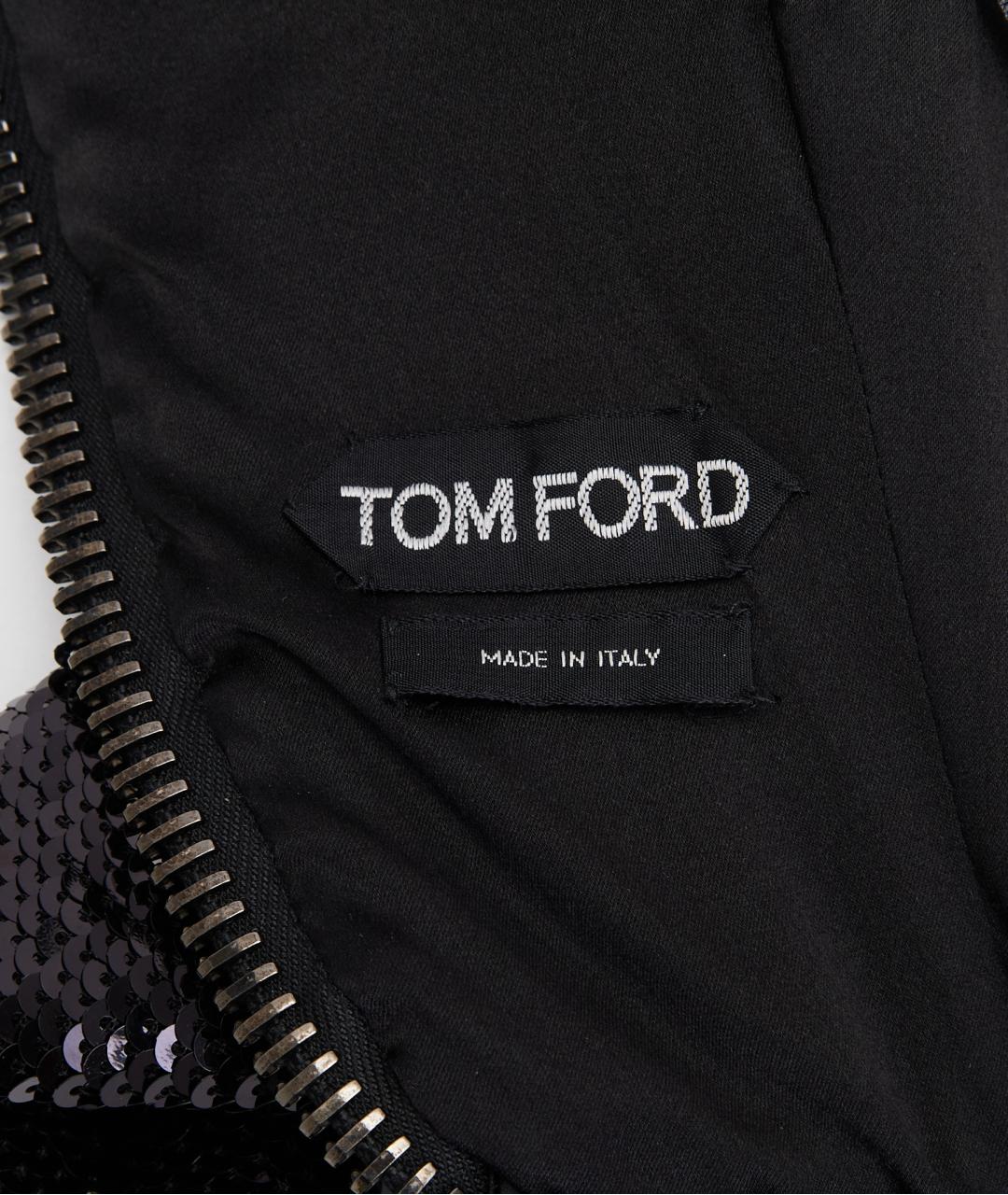 TOM FORD Черное полиамидовое вечернее платье, фото 4