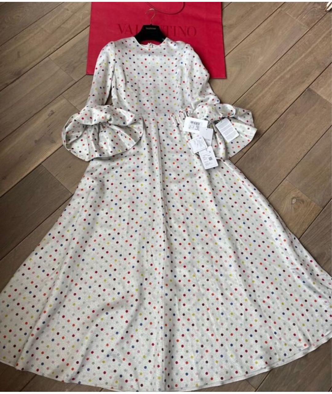 VALENTINO Белое вискозное коктейльное платье, фото 2