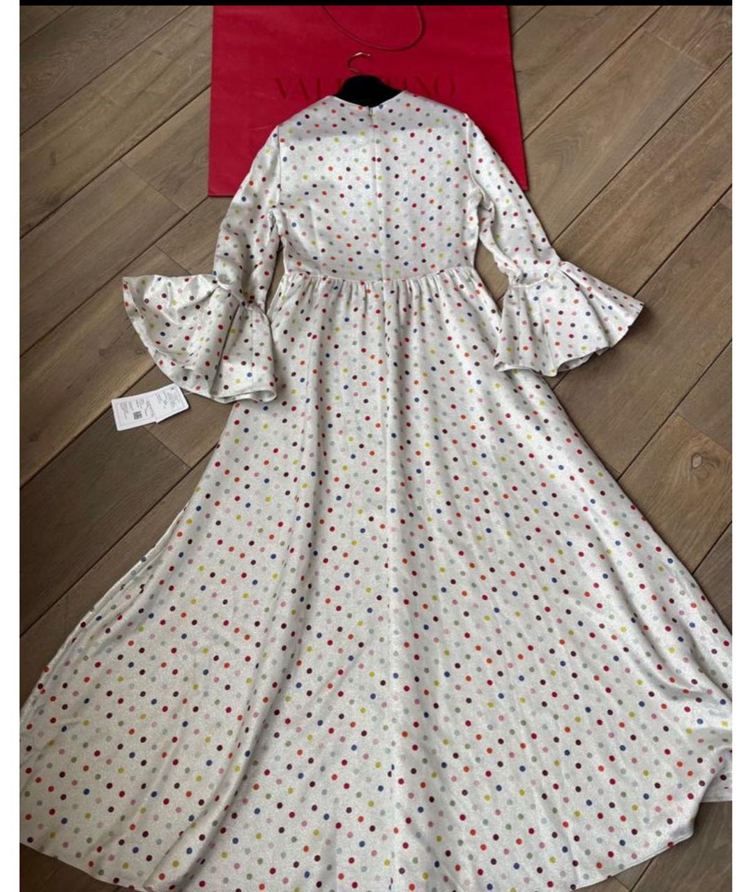 VALENTINO Белое вискозное коктейльное платье, фото 5