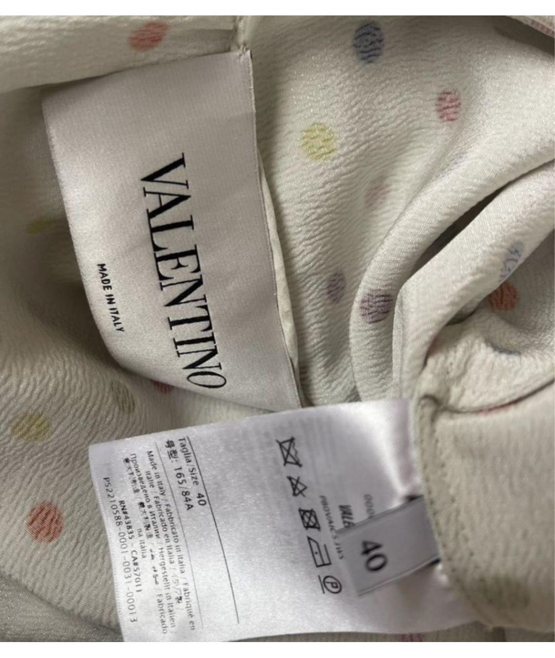 VALENTINO Белое вискозное коктейльное платье, фото 7