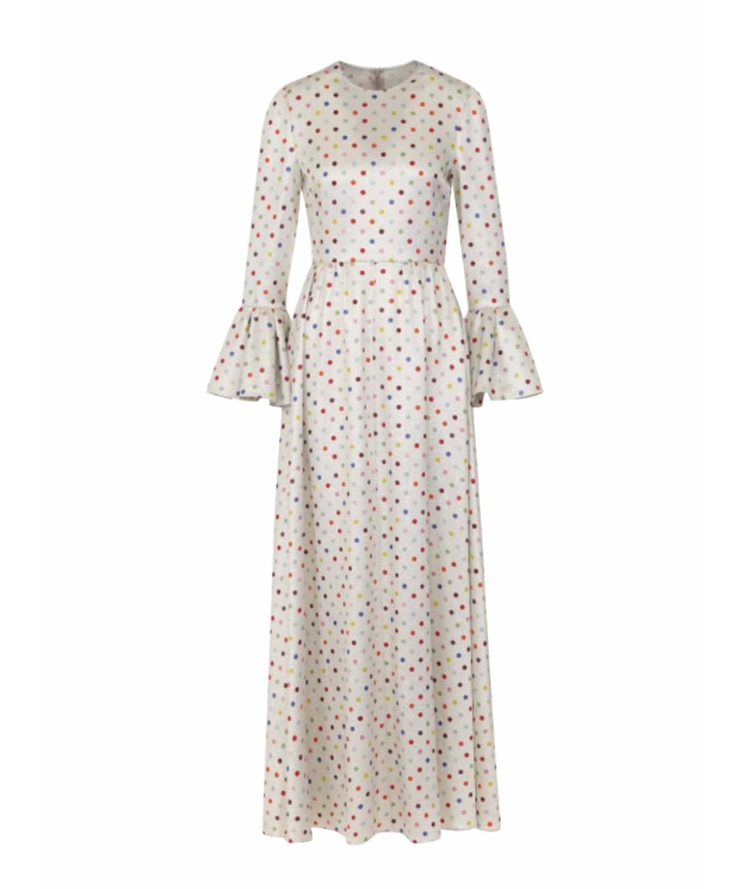 VALENTINO Белое вискозное коктейльное платье, фото 1