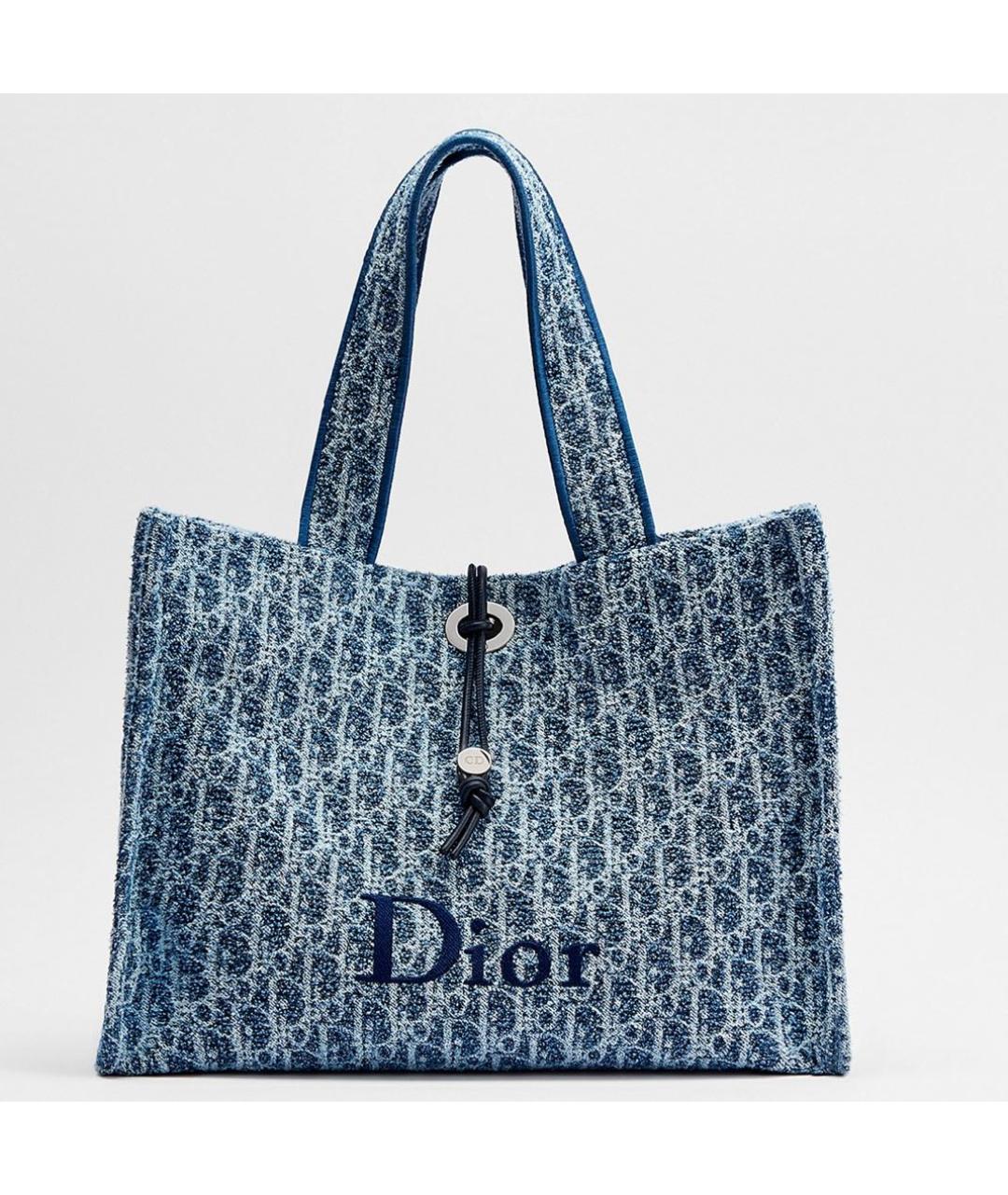 CHRISTIAN DIOR Синяя сумка тоут, фото 4