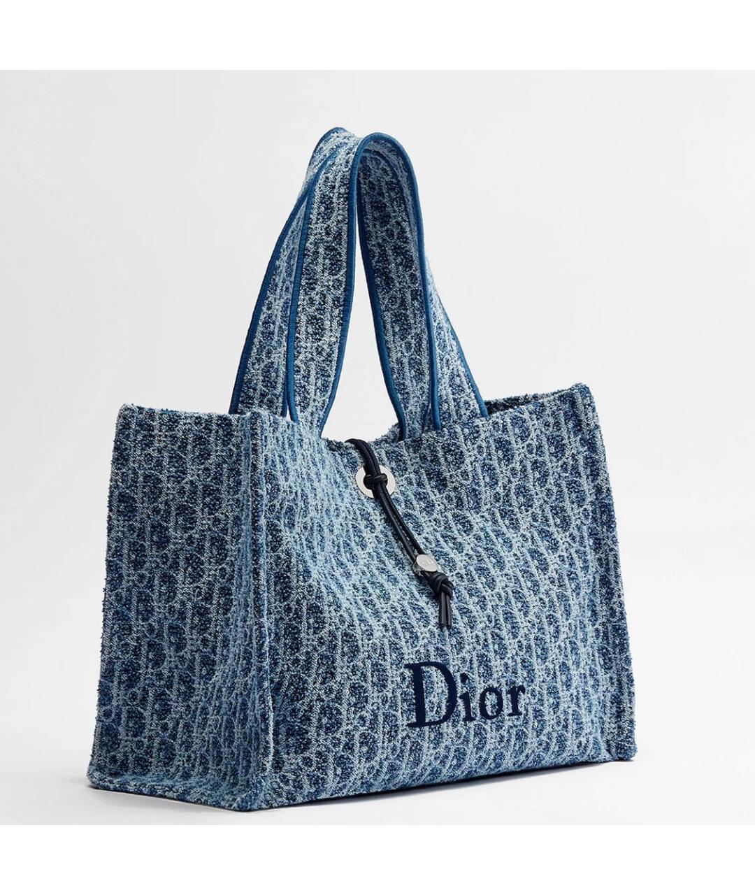 CHRISTIAN DIOR Синяя сумка тоут, фото 2