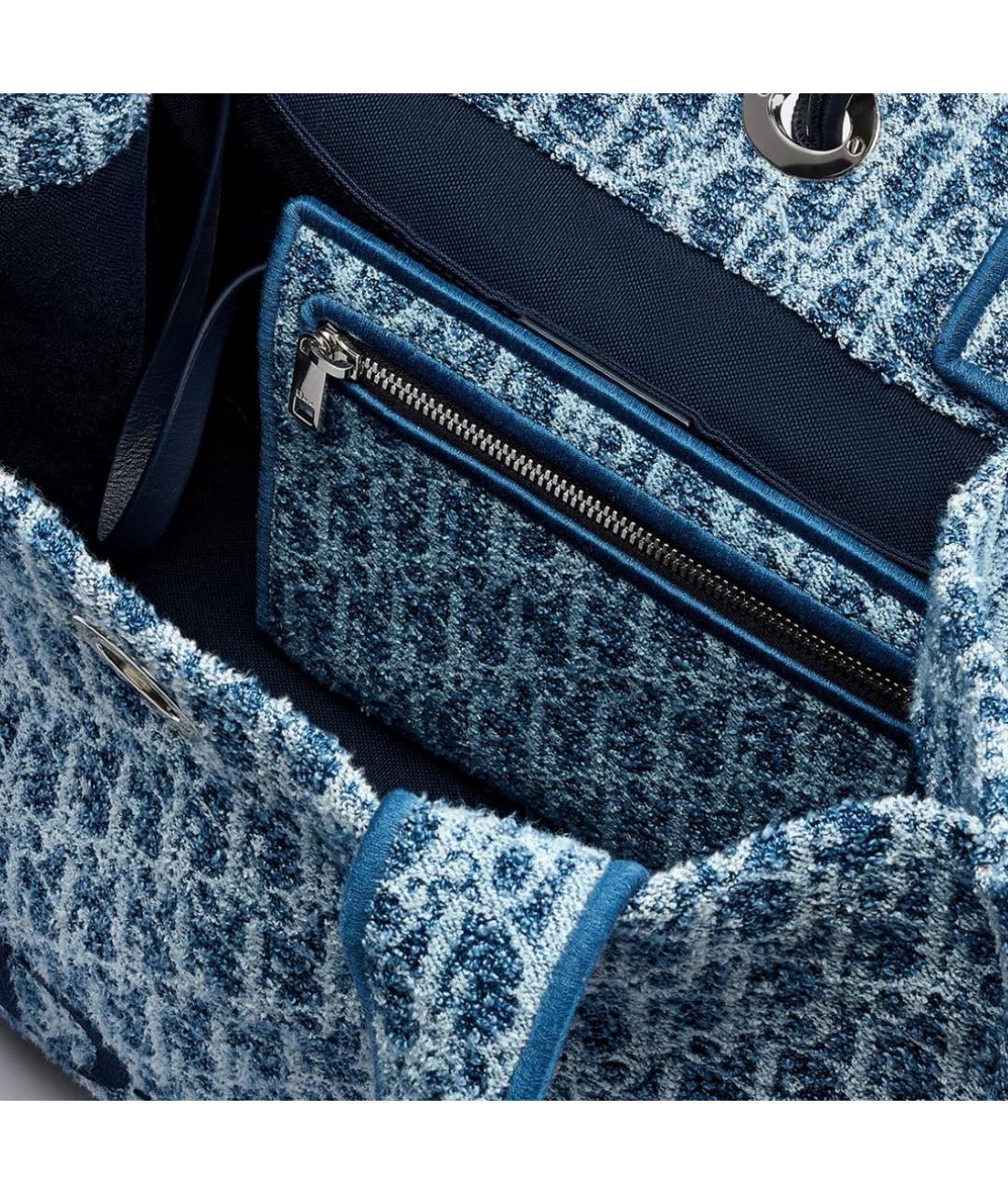 CHRISTIAN DIOR Синяя сумка тоут, фото 3