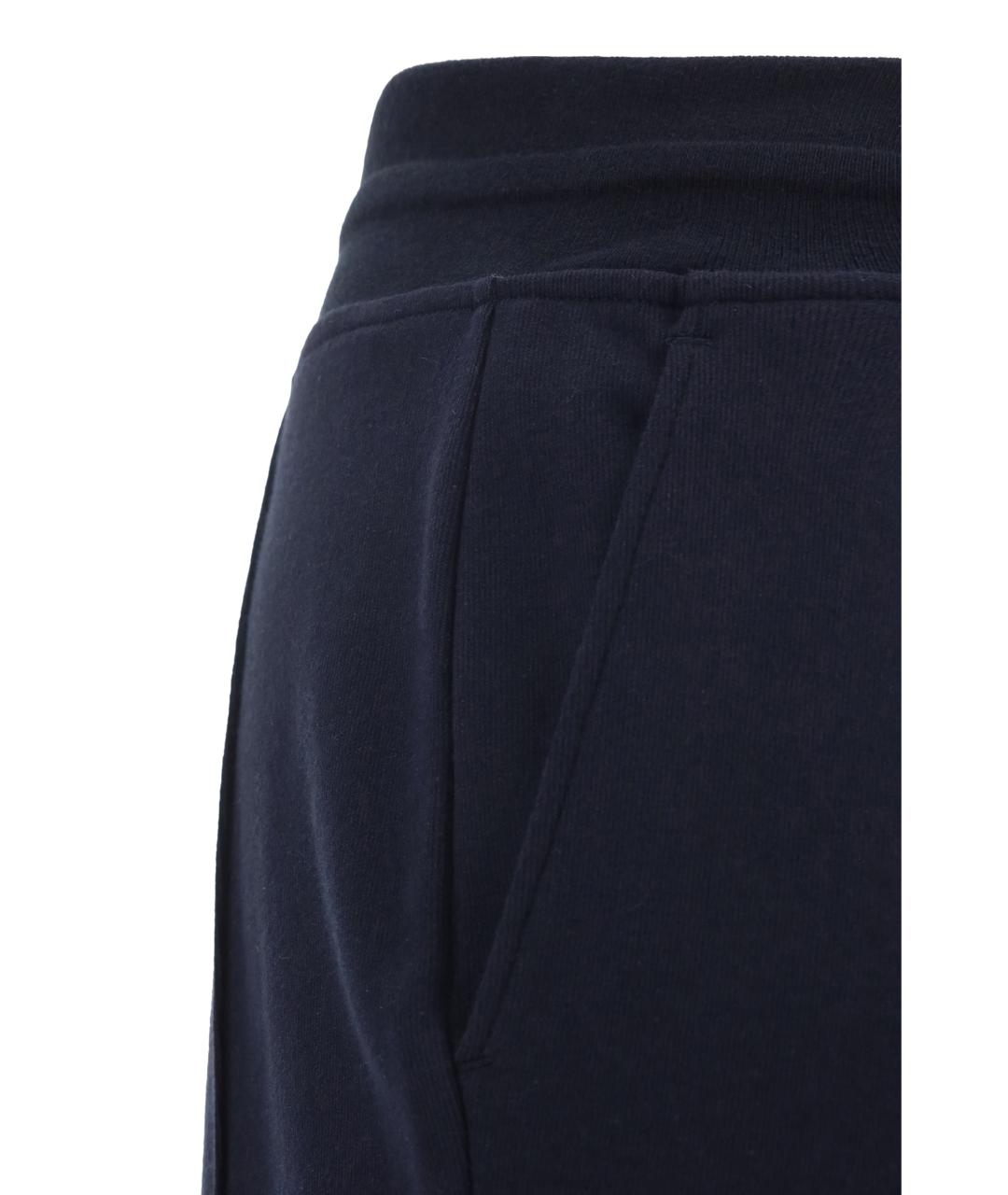 LORO PIANA Синие хлопковые повседневные брюки, фото 3