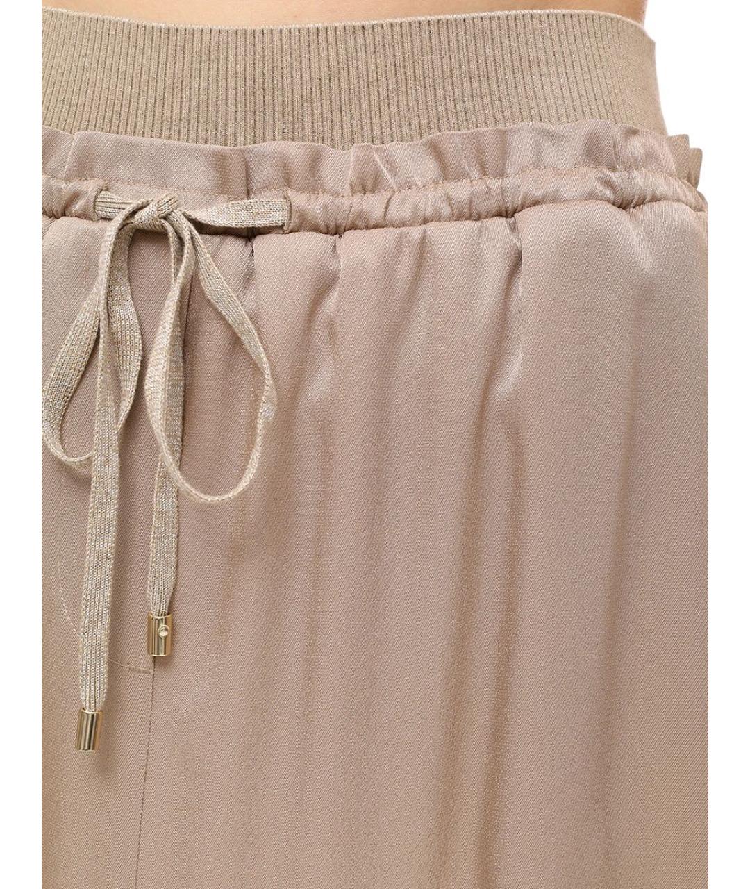 LORENA ANTONIAZZI Бежевая ацетатная юбка миди, фото 4