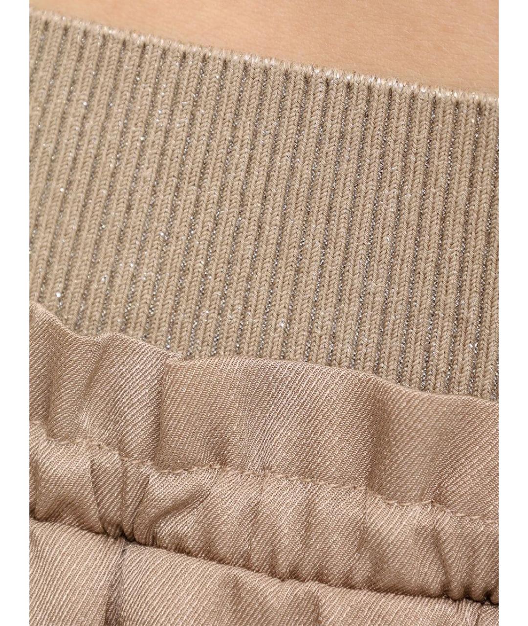 LORENA ANTONIAZZI Бежевая ацетатная юбка миди, фото 5