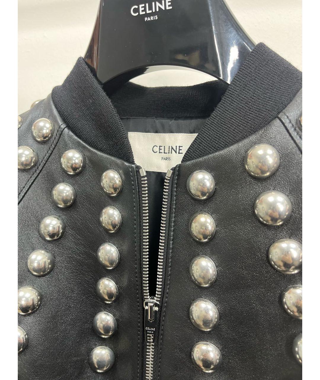 CELINE Черный кожаный комбинезон, фото 2