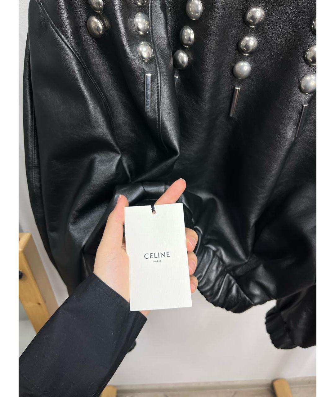 CELINE Черный кожаный комбинезон, фото 5