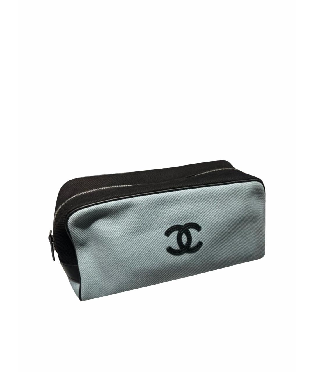 CHANEL Синяя тканевая косметичка, фото 1